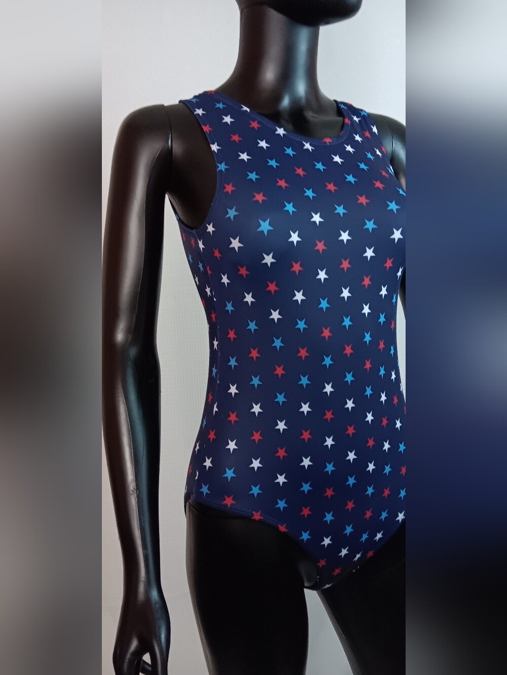 City Streets One Piece Swimwear Americana Stars Blue‎ Swimsuit swimwear XL 18.5 - Picture 5 of 13